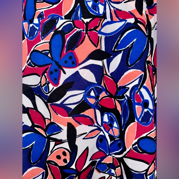 J Crew Factory Boatneck Abstract Floral Long Sleeve Blouse Top Small - Picture 3 of 6